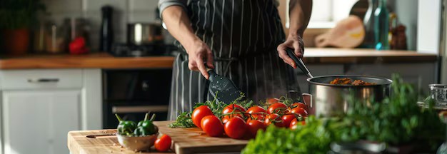 Робоча поверхня кухні, освітлена денним світлом