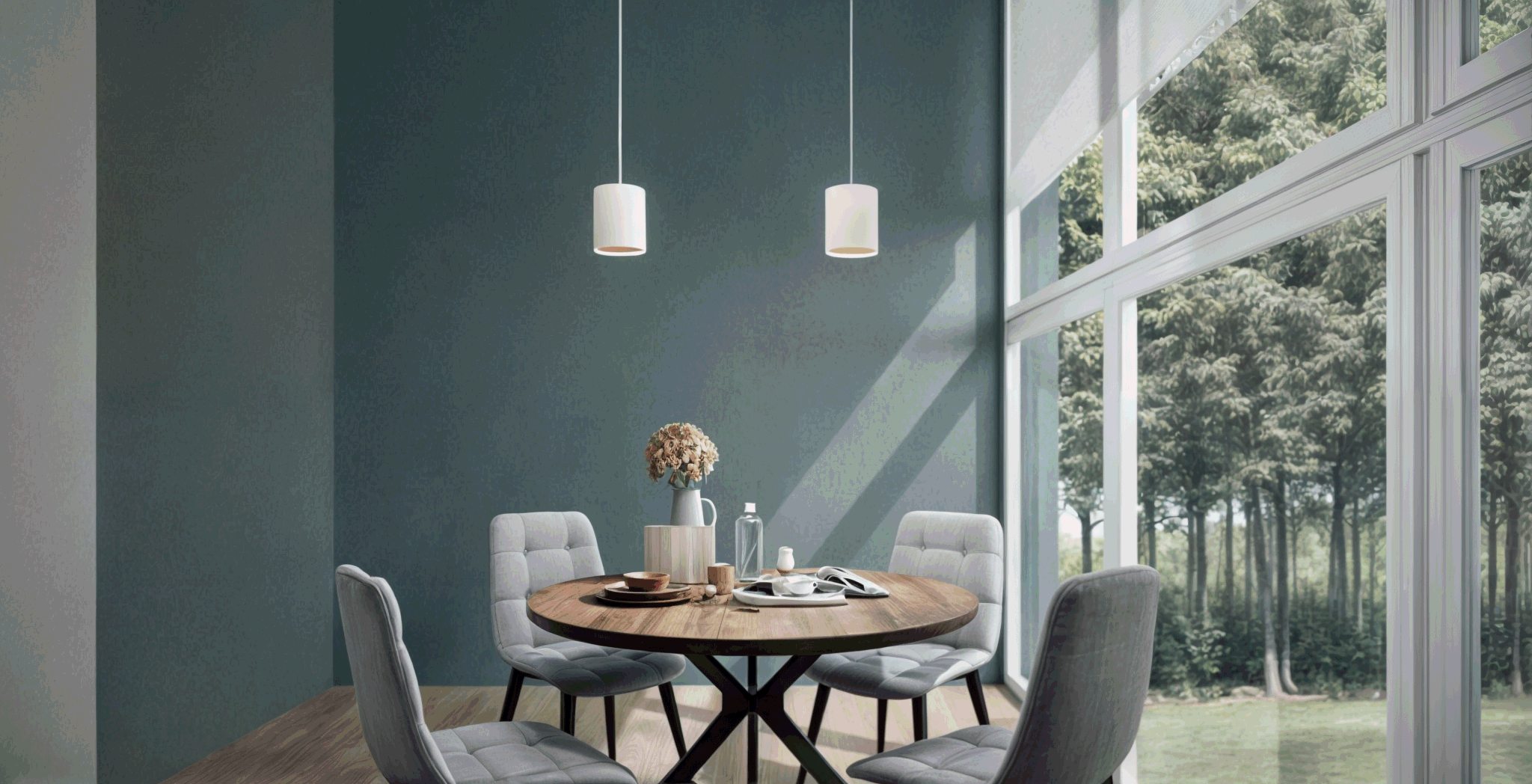 Столик для чаювання, який освітлюють світильники OSLO JAR від компанії meregat