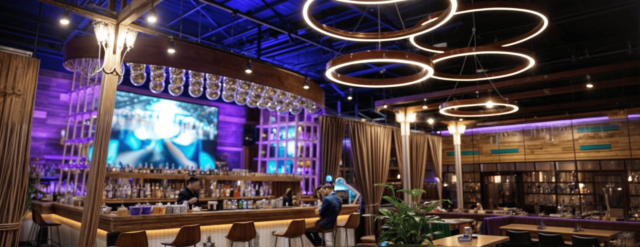 Бар, освітлений світильником BUBBLE 900 мм від компанії Meregat.